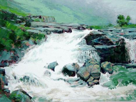 Falls of Coe - Oils - 34 x 44