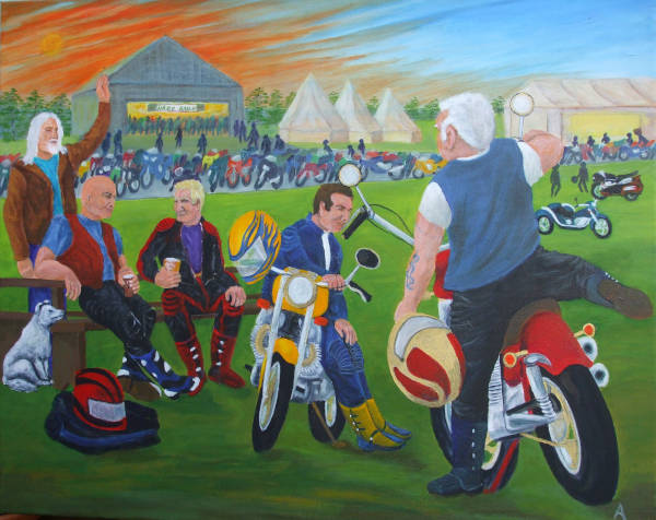 Bikers - Acrylics - Print only