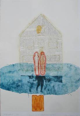 Refugees II - intaglio and inkjet - 33 x 46 cm