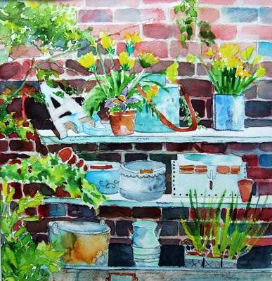 The Potting Shed - Watercolour - 27cm x 27cm