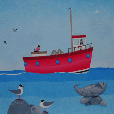 Salty Seadogs - 50cm Square Acrylic