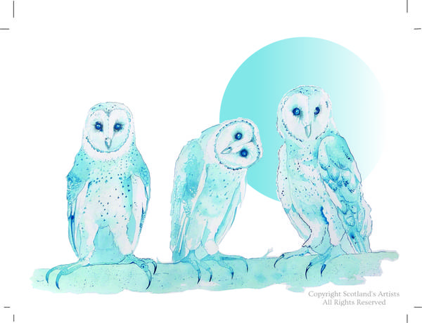 Postcard - Blue Moon - From an Original Watercolour Illustration