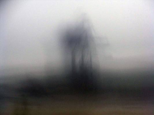 Rain & mist at Clydeport, Fairlie.