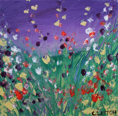 Flora 1 - Acrylic on Canvas - 20cm x 20cm