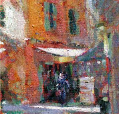 Old Town Nice - Oil - 10x10cm