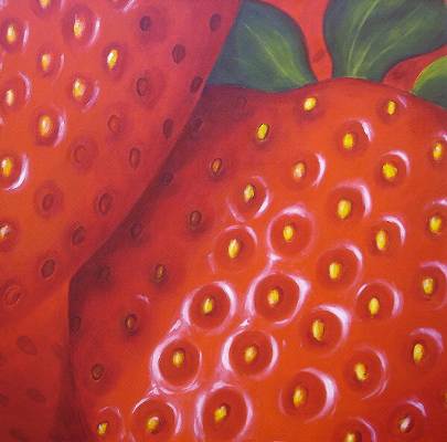 Strawbelicious - 76 x76cm - Acrylic on canvas