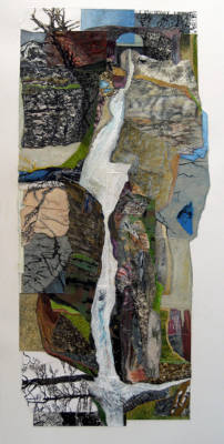 Rumbling Bridge - Mixed Media - 105 x 48cm (image size)