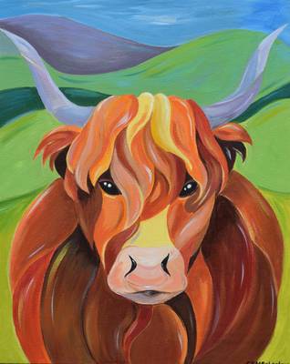 Highland Cow - Acrylic on Canvas - 2016