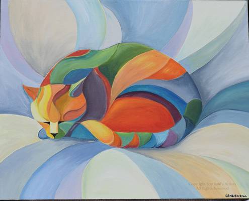 Sleeping Cat - Acrylic on Canvas - 2016