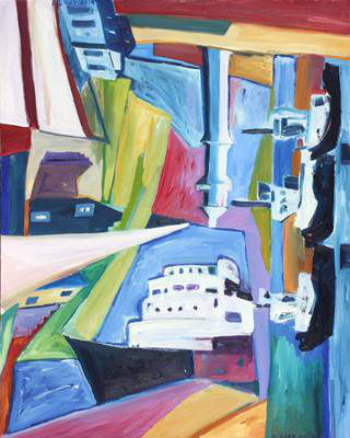 Newhaven Tugs, Edinburgh - Oil on Canvas - 80x100cms