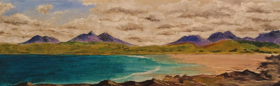 Achnahaird Bay - 12 x 4inch - Acrylic - 2019