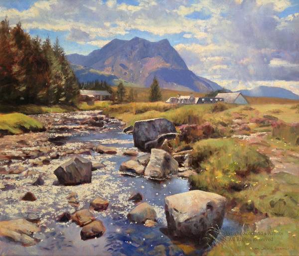 At Kingshouse, Rannoch Moor - 15x22" - Oil on Board - 2016