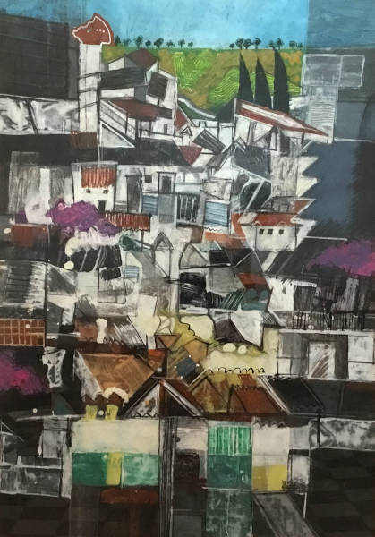 Puebloscape - Acrylic - 2ft x 3ft - 2012