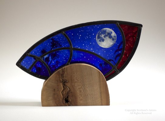 Moon Flower - 2015 - Stained Glass - 38cm x 24cm x 5cm
