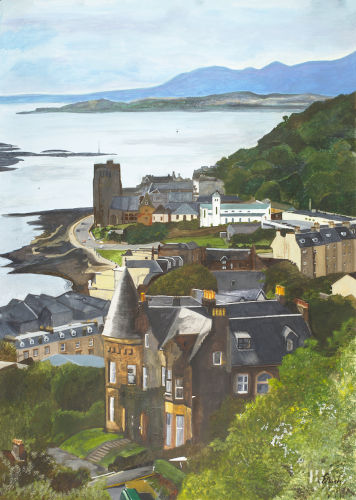 Oban from McCaig’s Folly - Acrylic - A2