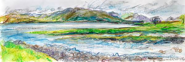 Loch Eil towards the West - Water-Soluble Wax Pastel