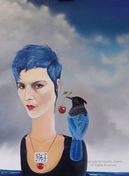 Badass Jay - Oil on Canvasboard - 60 x 40 cm
