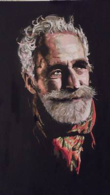 Portrait of John Byrne - Acrylics