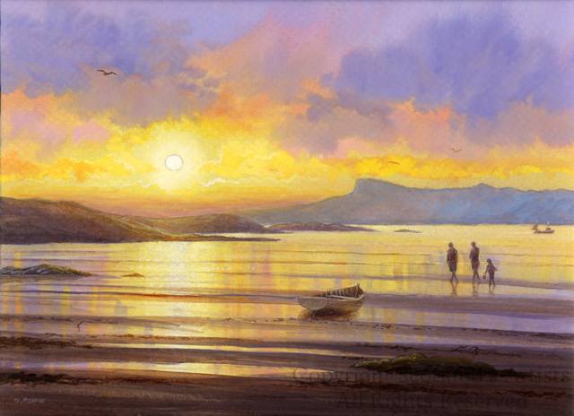 End of a Perfect Day, Arisaig - Gouache - 19.5 x 14.5cm