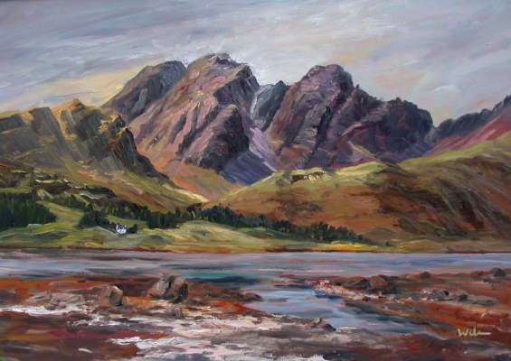 Living Under the Hill - oil on canvas - 32ins X 22ins