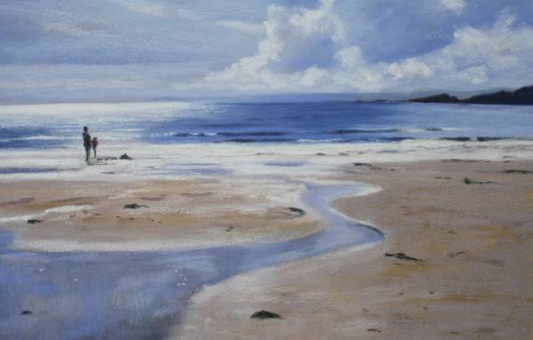 "Going for a Swim" Sandaig - Pastel