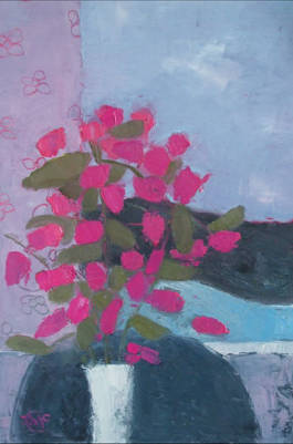 Bougenvillia - Oil on Board - 8 x 6 ins