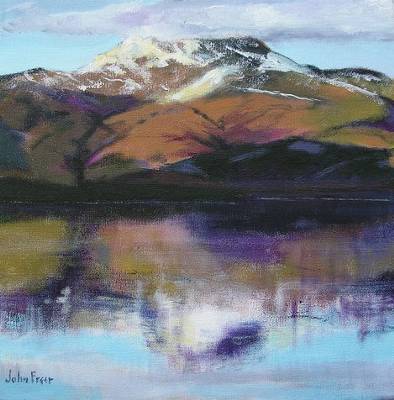 Ben Lomond in late Spring - Acrylic on Board - 15in x 15in