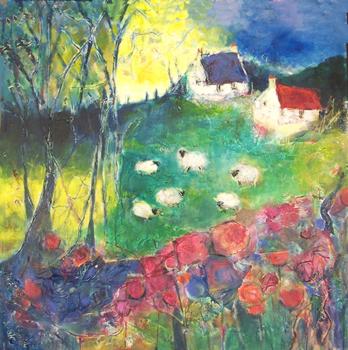 In The Croft - Mixed Media on Canvas