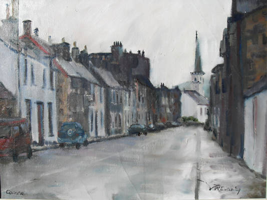 White Church, Comrie - Oil on Canvas