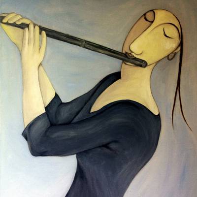 The Flautist - Oil