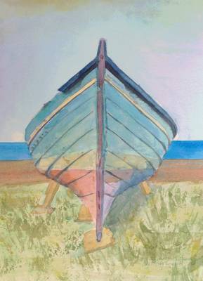 The Green Boat - Watercolour - A3 approx - 2013