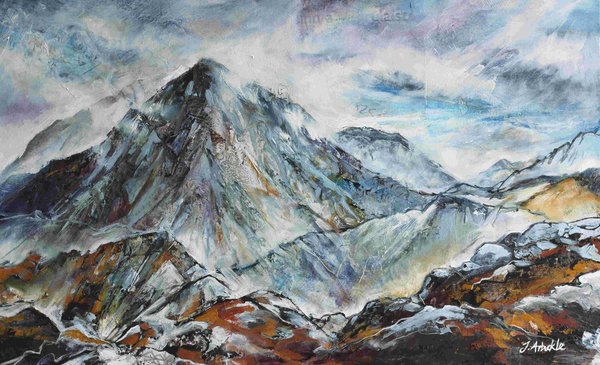 Entering Glencoe - Oil and Paper on canvas - 2015 - 50 x 81cm