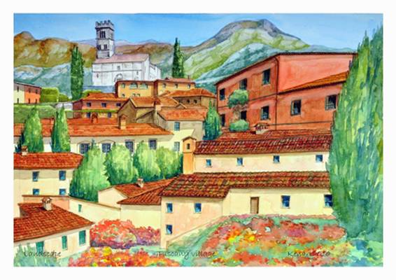 Warm Tuscany Village Views
