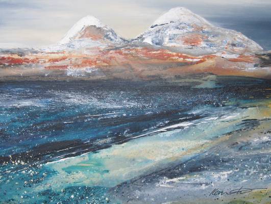 Jura from Kilmory - Acrylic on paper - 25 x 35 cm