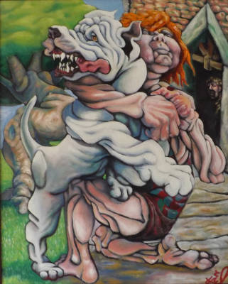 Cu Chulainn - Oil on Canvas