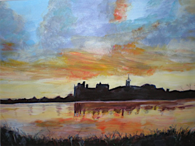 Sunrise, Linlithgow Palace - Acrylic - 2018