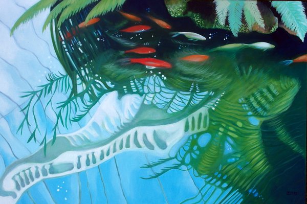 Shoal - 20ins x 30ins - Oil on Canvas