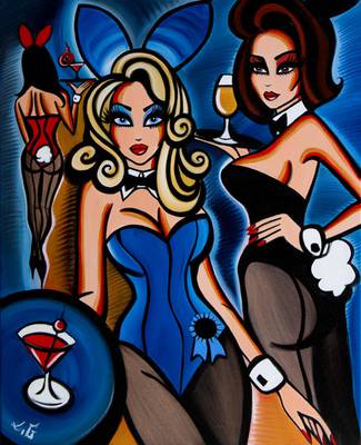 Playboy Bunnies - 76x61cm - Acrylic on Canvas