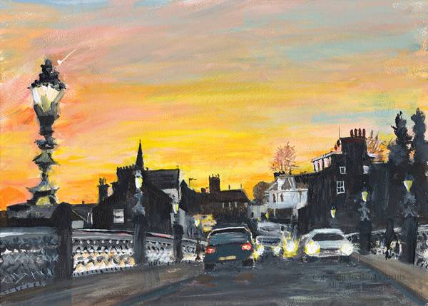 Buccleuch Street, Dumfries - 2017 - Acrylic - A3