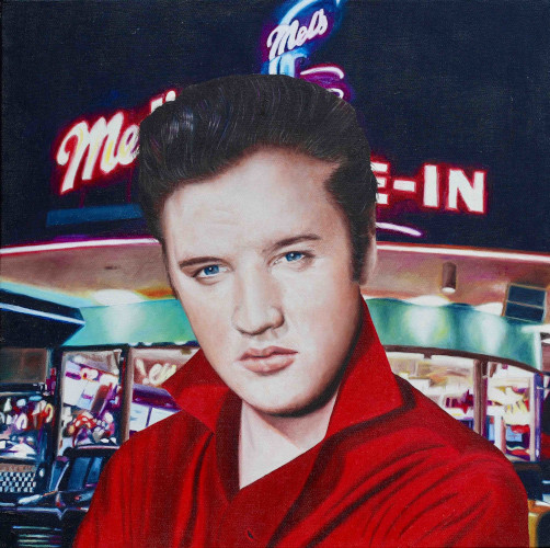 King Of Rock & Roll - 60cm square - Oil on Linen - 2018