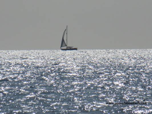 Glistening sea and yacht - 2015