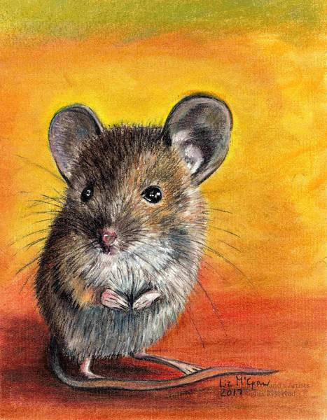 The Tim'rous Beastie - Pastel Drawing