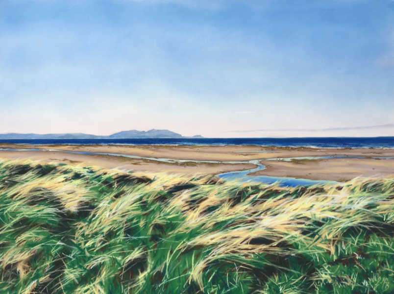 Arran Across The Tussocks - Soft Pastel and Pastel Pencil - 2020 - 30 x 40cm