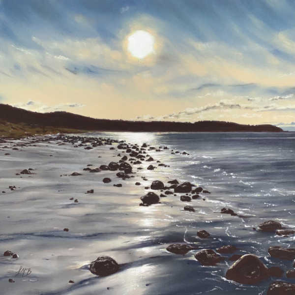 Low Winter Sun - Soft Pastel and Pastel Pencil - 2021 - 30 x 30cm