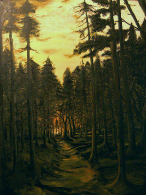 Morning awakes by the artist's home