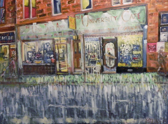 Uni Cafe on Byres Road - Oil on Canvas - 100cm x 75cm