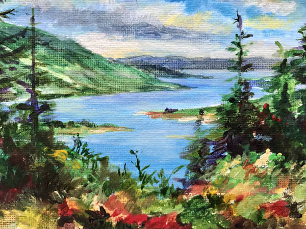 Tighnabruich - Acrylic on Canvas - 15 x 12cm - December 2019