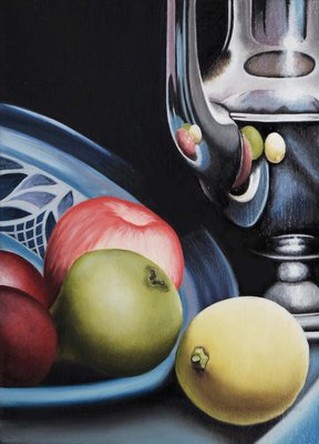 Still Life With Coffee Pot - Oil on Canvas - 18cm x 12cm