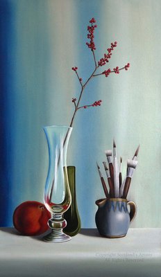 Still Life With Berries - Oil on Canvas - 70cm x 40cm