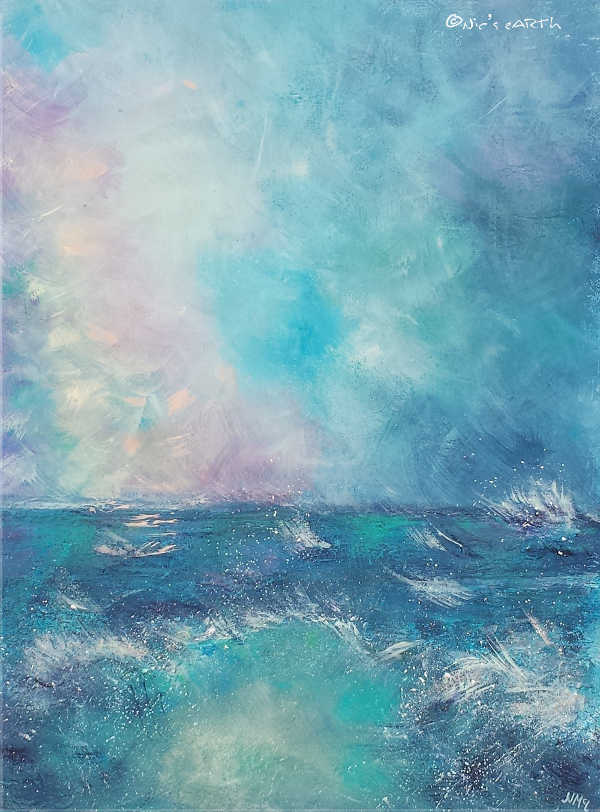 There's a rainbow Above You - Acrylic Impasto on Canvas - 30 x 40cm